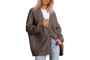 Bloderetu 2023 Cashmere Cocoon Cardigan for Women Open Front Oversized Button Lightweight Sweaters Fall Cardigans Knit