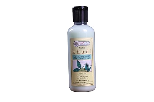 KHADI RISHIKESH Herbal GreenTea Aloevera Hair Conditioner - 210Ml Pack