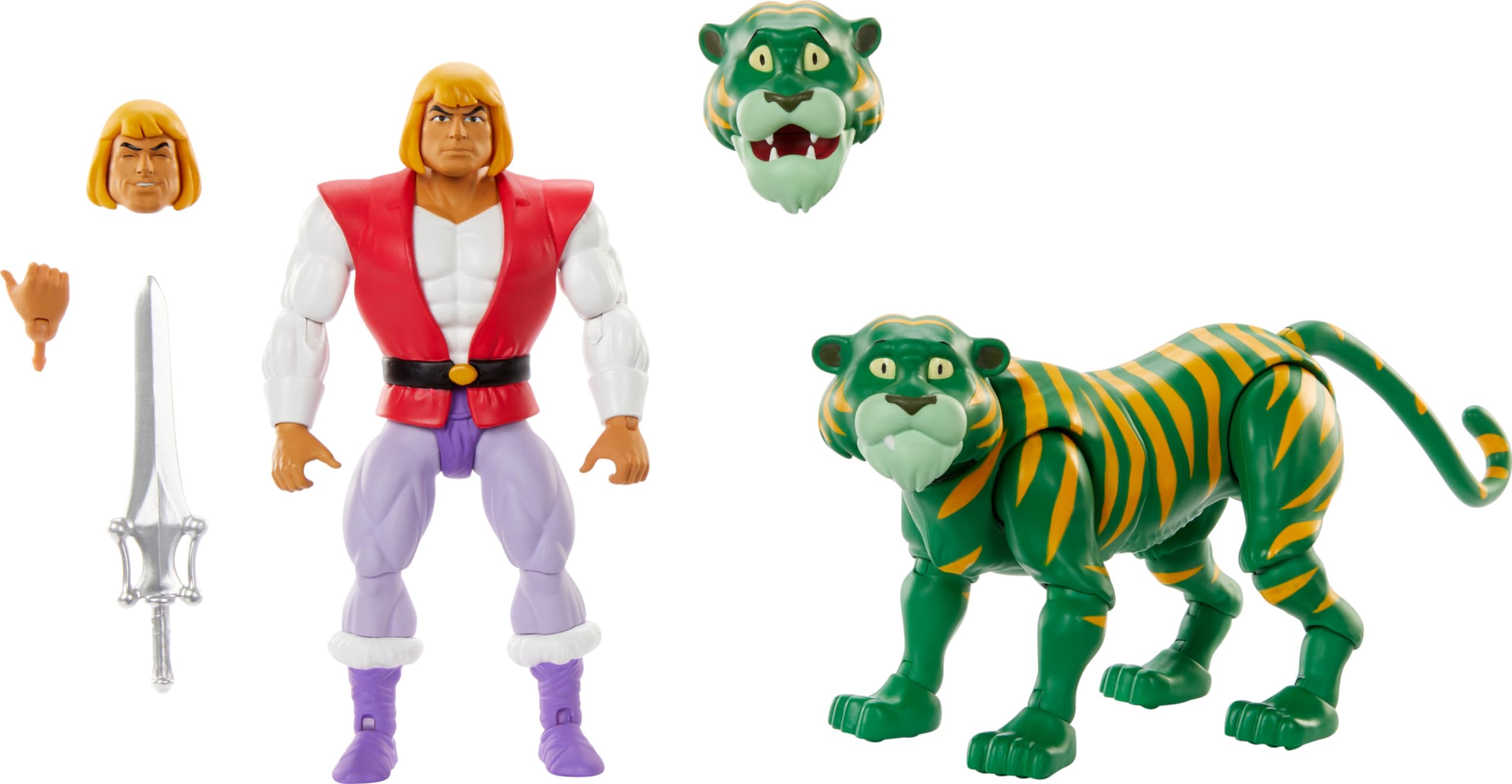Photo 1 of Masters of the Universe Origins Cartoon Collection Action Figure 2-Pack, Motu Collectible Set with Prince Adam & Cringer in 5.5-Inch Scale Toys