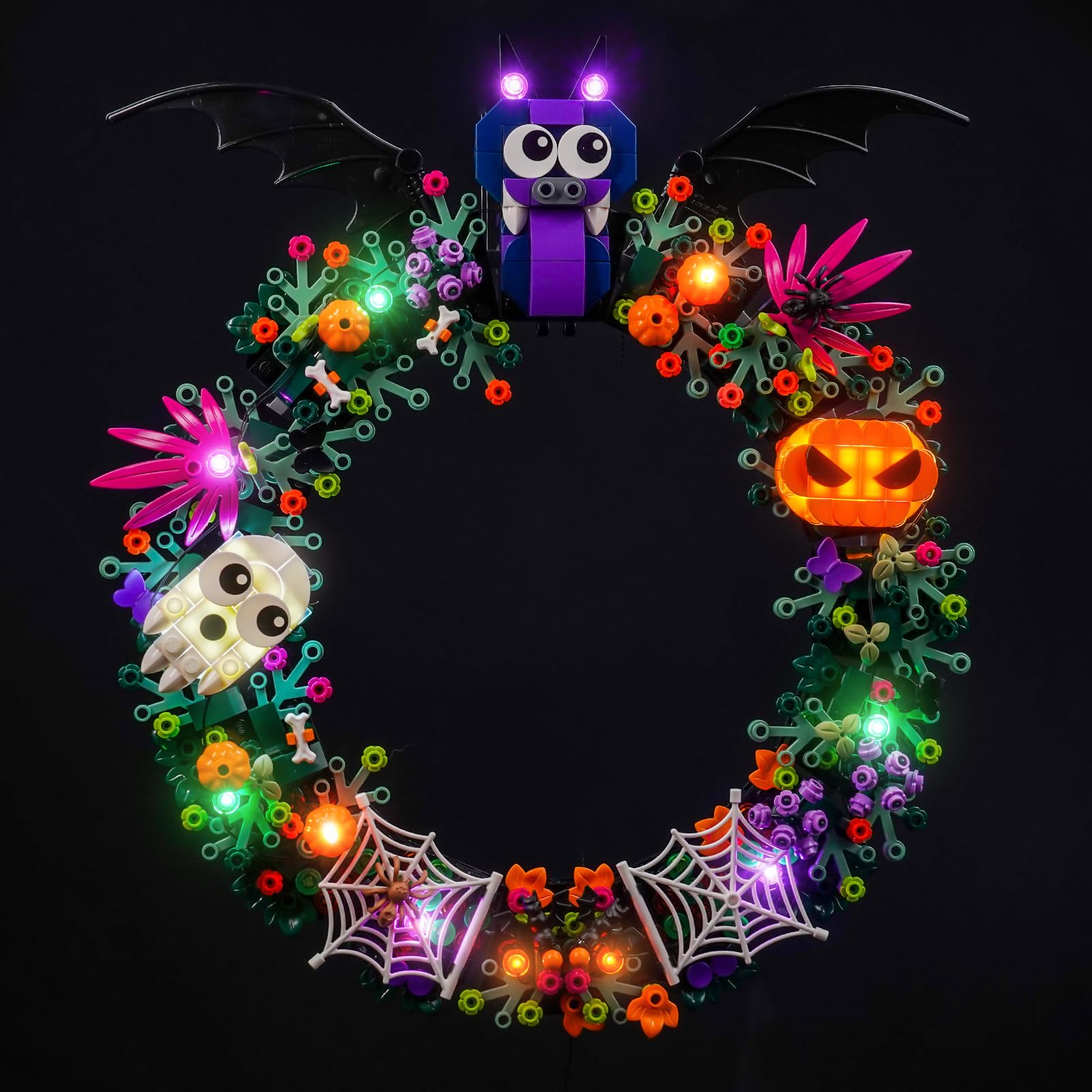 BrickBling Light Kit Compatible with Lego Halloween Wreath 40825 (No Model), Decoration Lighting Set Compatible with Lego 40825 Halloween Wreath Creative Toys — image 1