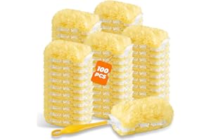100 Count 360° Heavy Duty Duster Refills Compatible with Swiffer, Larger Size-Extra Thick Electrostatic Disposable dusters Re