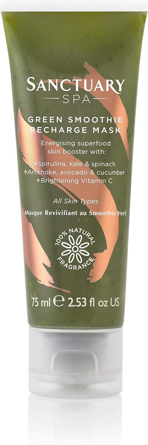 Sanctuary Spa Face Mask, Green Smoothie Recharge Face Mask, 75ml, 75 ml (Pack of 1)