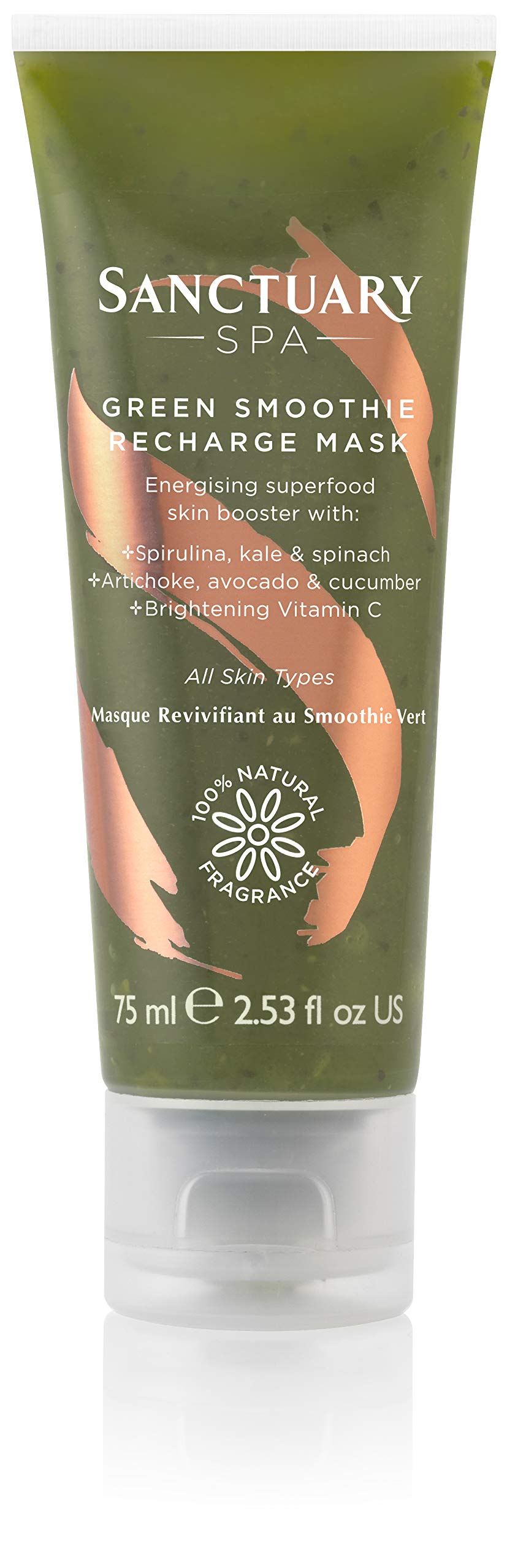 Sanctuary Spa Face Mask, Green Smoothie Recharge Face Mask, 75ml