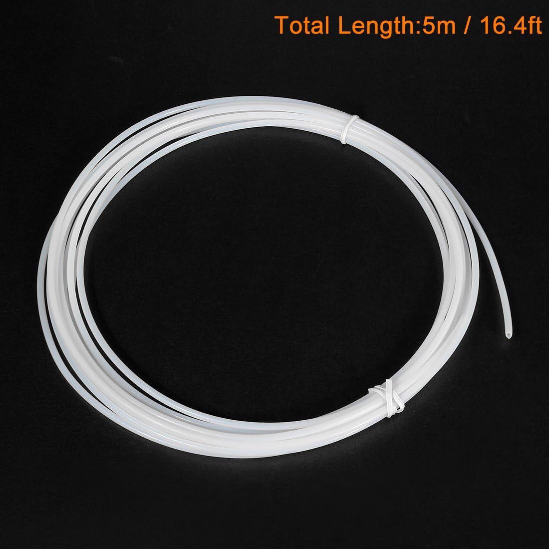 sourcing map PTFE Tubing 2mm ID x 3mm OD x 16ft PTFE Tube for PLA ABS Filament, White, 2mmx3mmx5m - Image 3