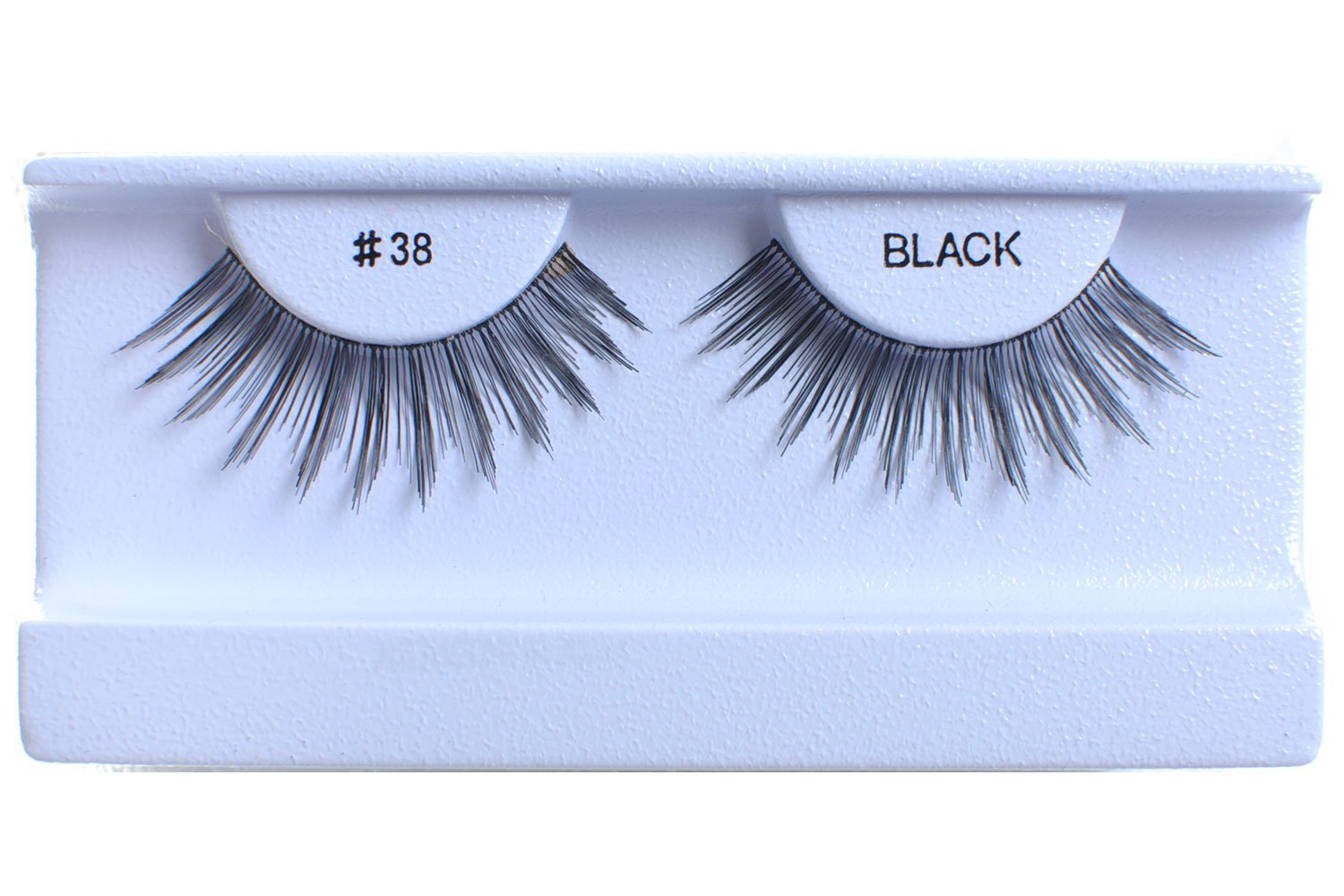 10 Pairs 100% Human Hair False Eyelashes Natural Black #38