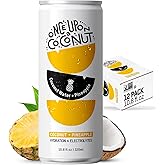 Once Upon a Coconut Premium Pineapple Coconut Water - Low Calorie All-Natural Drink with Electrolytes - Non-GMO - Gluten-Free -10.8 Fl Oz (Pack of 12)