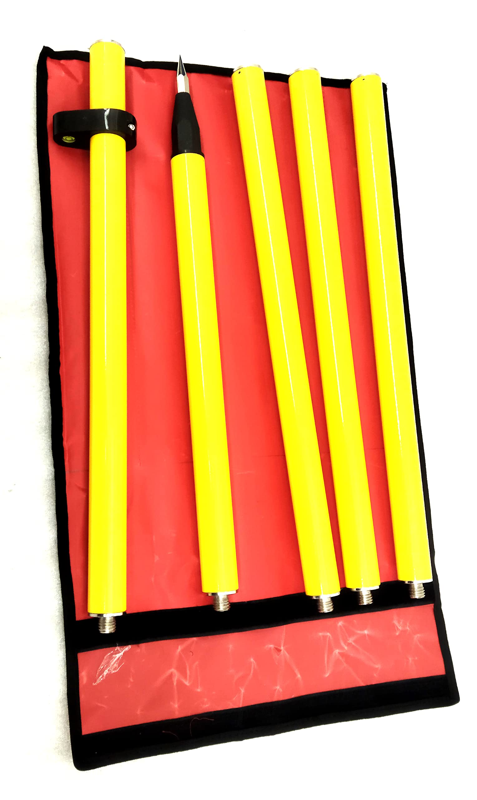 Survey Prism Pole 2.5 M Length GPS Pole Aluminum 5 Section Detachable Aluminum GPS Rod GNSS RTK Surveying