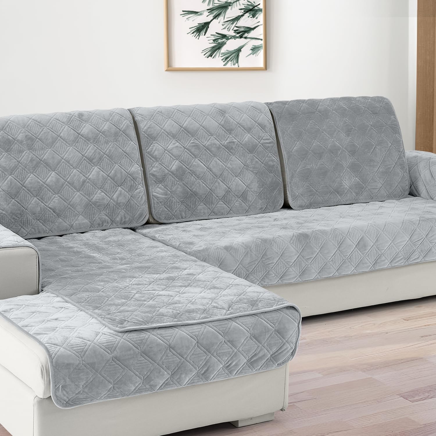 Deep Dream Sectional Sofa Covers for 3 Cushion Couch, Couch Cover for ...