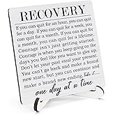 HSIASHENG Sobriety Sober Gifts for Man Woman 5"X5", Proud of You 1 Year Sober New Beginnings Gift Ideas, Addiction Recovery Serenity Prayer Wooden Decor