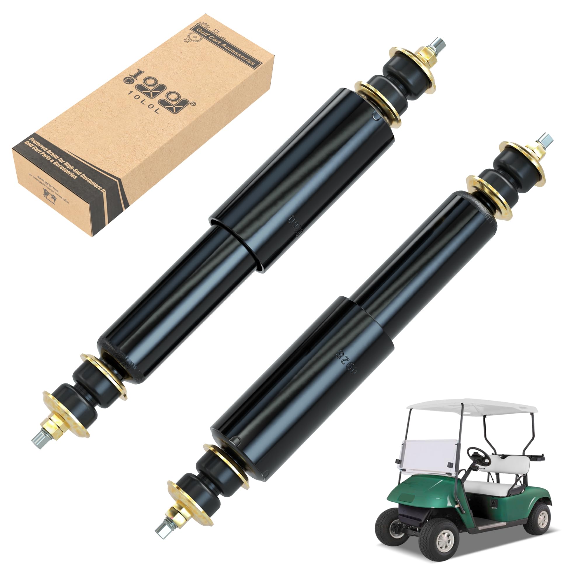 10L0L Golf Cart Front and Rear Shock Absorbers for EZGO TXT Golf Carts 1994+, Replaces OEM# 76418-G01, 70248-G01, 70324-G01, 76419-G01 - Set of 2