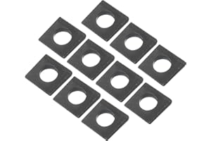 PATIKIL M10 Beveled Square Washers, 20 Pcs Thickness 2 to 5.1mm Wedge Washers in Plain Carbon Steel for Shim Leveling Fastene