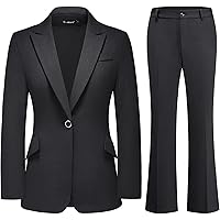 Amazon.com: Lamgool Women's Suit Outfits Set 2 Piece Ruffle Blazer