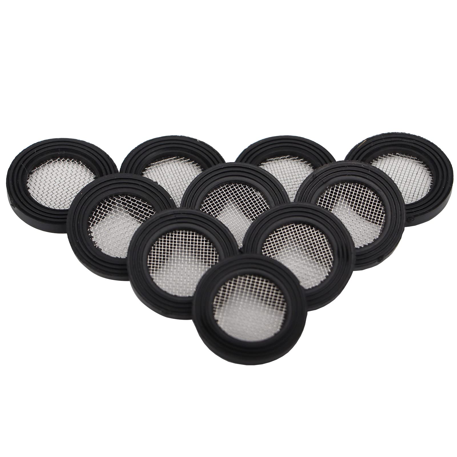 10 Pcs Rubber Flat Washer 24.5mm OD 16mm ID 3mm Thickness with 80 Mesh Filter, Seal and Filter for Water Meter