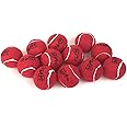 Midlee Mini Dog Tennis Balls, Red, 1.5" 12-Pack- Fetch Ball Laucher Pet Small Tennis Balls