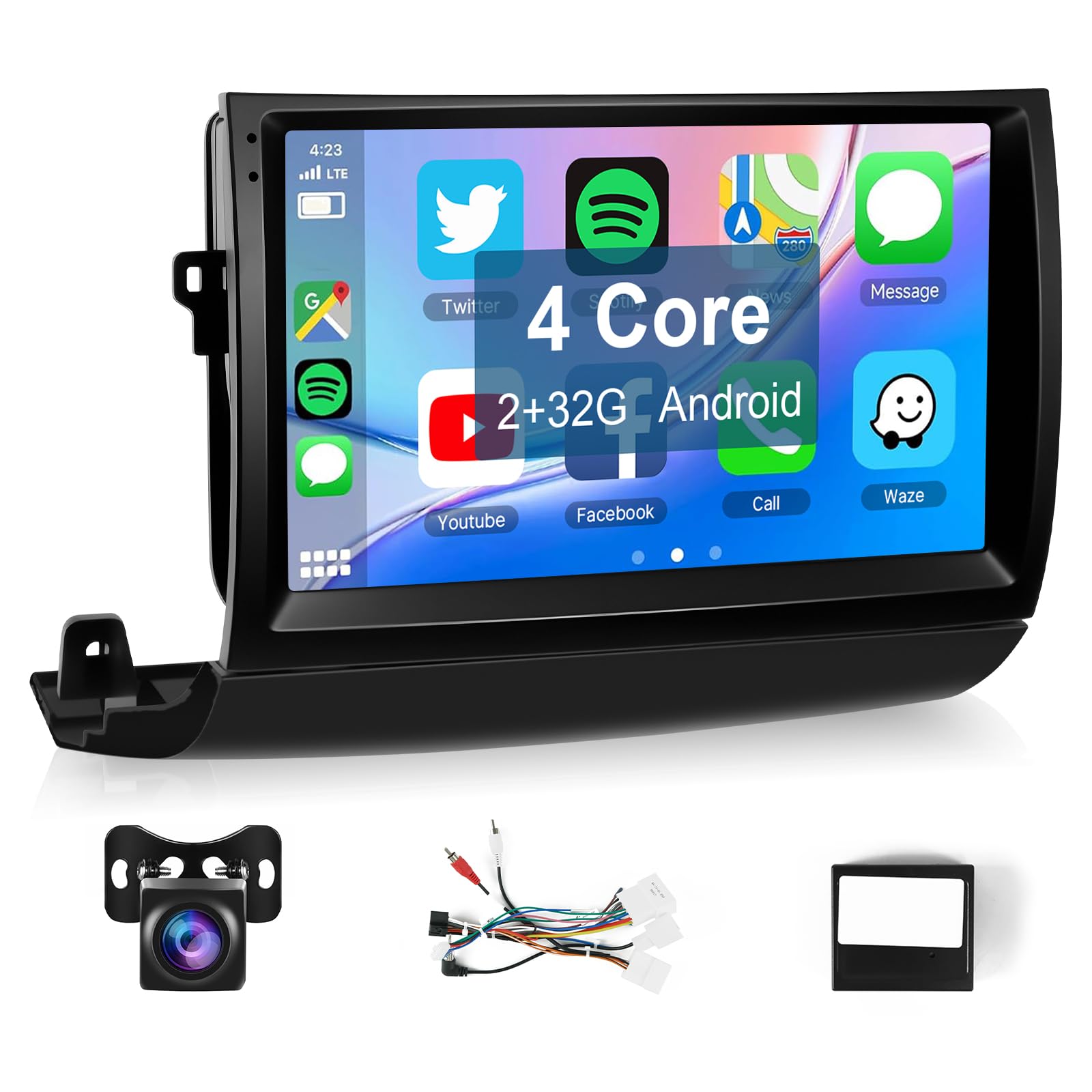 Photo 1 of Leadfan Car Radio Stereo for Toyota Prius 2004-2009 Upgrade Compatiable with JBL Wireless Apple CarPlay Android Auto, 9 Inch Touchscreen with BT/GPS/WiFi/FM/MIC/SWC/Backup Camera Pantalla