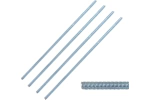 NIDAYE Fully Threaded Rod, Zinc Plated Finishing, 1/4" -20 Thread Size, 12" Length, Right Hand Threads