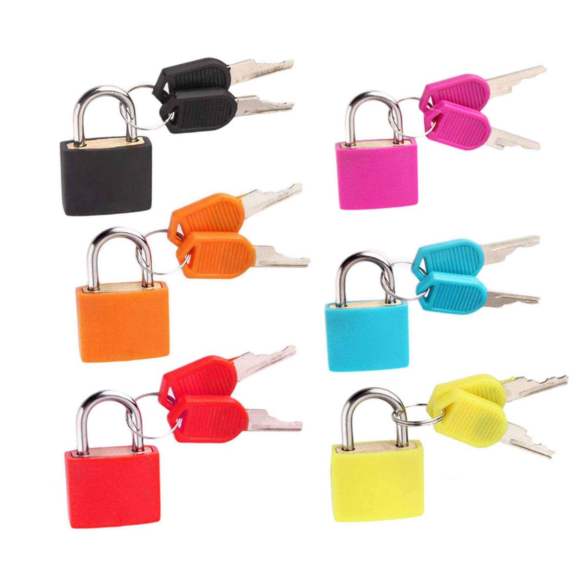 Schneespitze 6 Pcs Small Suitcase Locks,Shackle Security Set Luggage Locks Padlock with 2X Keys for Travel Luggage Suitcase Safety Shackle