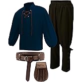 Kids Medieval Costume Boys Renaissance Cosplay Viking Belt Pouch Accessories for Halloween 4-12y