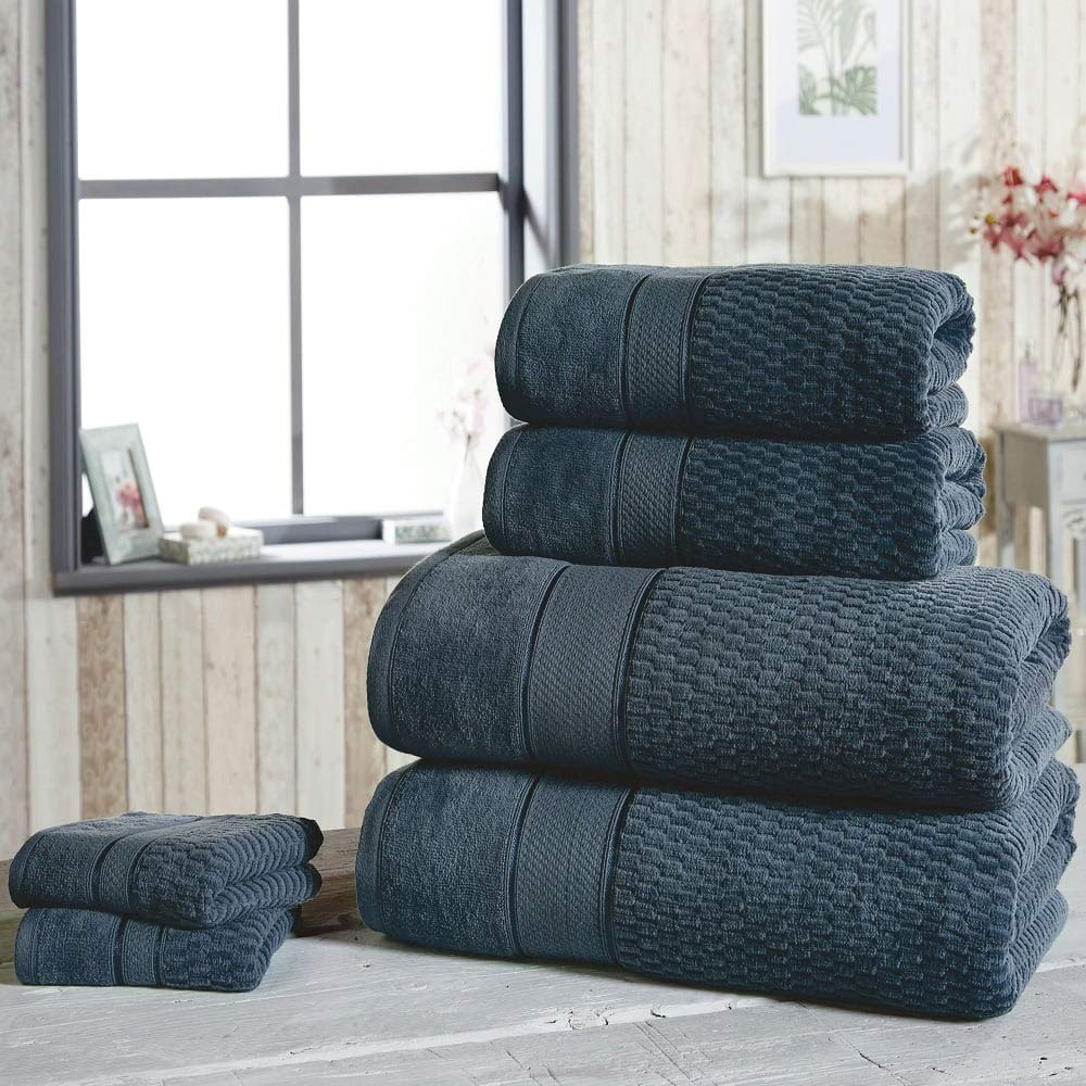 Rapport Home Rapport Luxury Royal Velvet Bathroom 6 Piece Bath Set, Denim