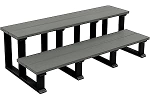 highwood Spa Collection Two Tier Hot Tub and Spa Steps, 47", Coastal Teak