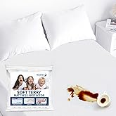 Queen Mattress Protector Waterproof, Breathable Soft Terry Mattress Cover with TPU Layer Fitted 18'' Deep Pocket, All Around