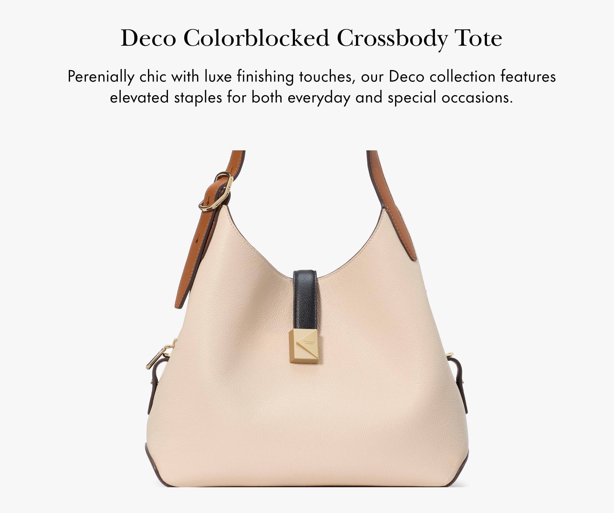 kate spade new york Deco Pebbled Leather Crossbody Tote