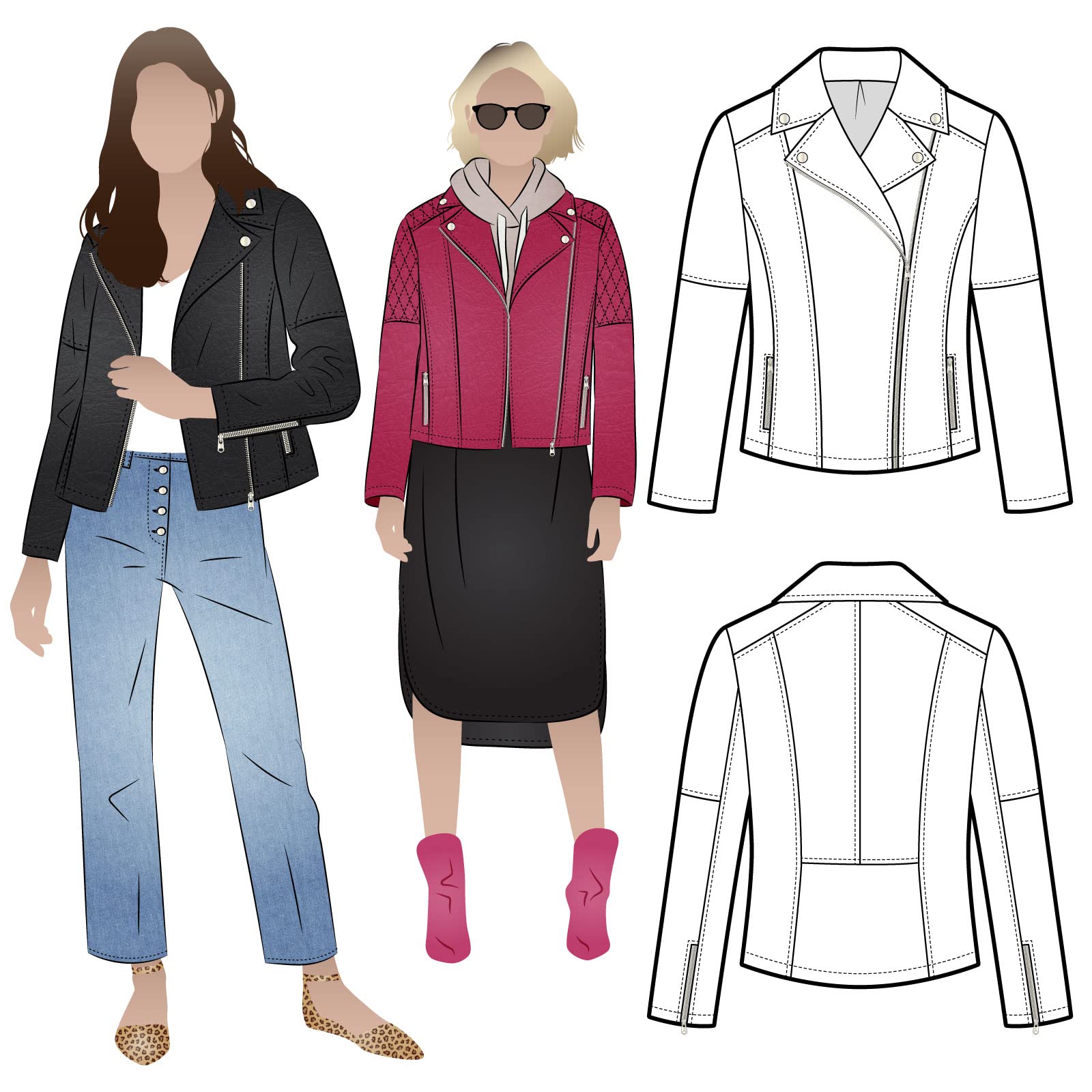 Style Arc Sewing Pattern - Ziggi Jacket (Sizes 18-30) - Click for Other Sizes Available