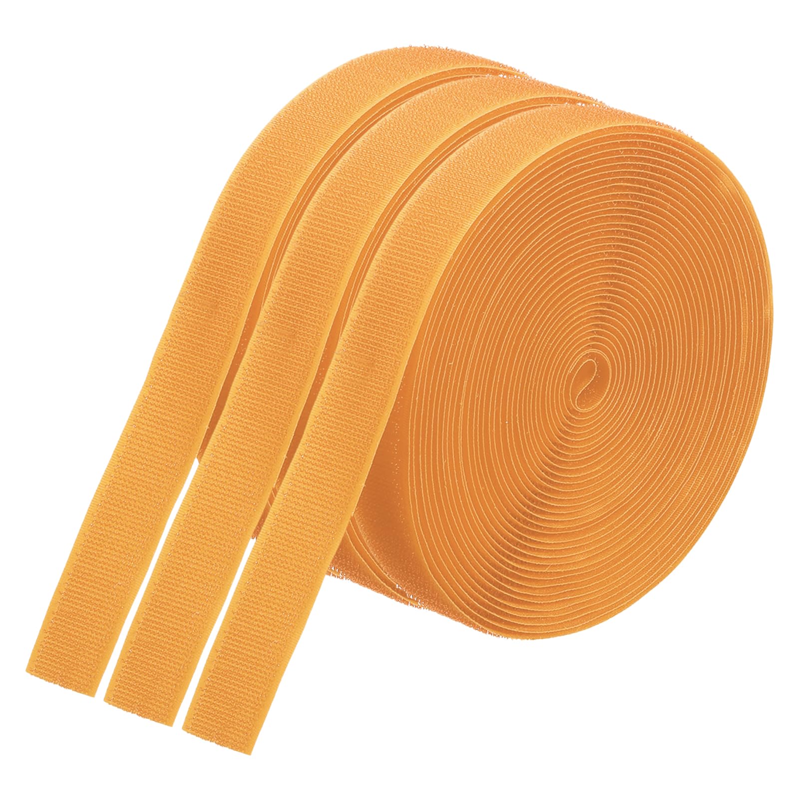 PATIKIL 26.25 Feet Carpet Marker Strips, 3 Rolls Nylon Carpet Strips Spots Hook Tape for Classroom Floor Decoration Teacher Education Social Distance, Orange