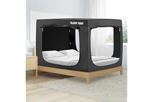 Borna Bed Tent Bed Canopy,Portable Sleeping Tents Dream Tents Indoor for Kids and Adult, Breathable Privacy Space on Bed with Three Doors (Mattress Not Included)