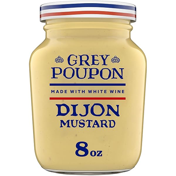 GREY POUPON DIJON MUSTARD, 8 OZ. JAR