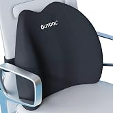 QUTOOL Patented Lumbar Support for Office Chair Pressure Relief | Improve Posture Ergonomic Lower Back Support Pillow with Adjustable Straps,High-Density Memory Foam,Long Sitting Comfort