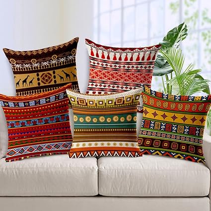 AEROHAVEN Decorative Hand Made Jute Throw/Pillow Cushion Covers (Multicolor, 12 x 12