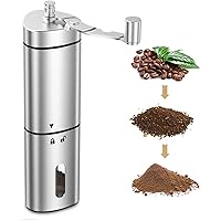 COMSOON Manual Coffee Grinder with Adjustable Setting, Portable Hand Coffee Grinder Conical Ceramic Burr Grinder…