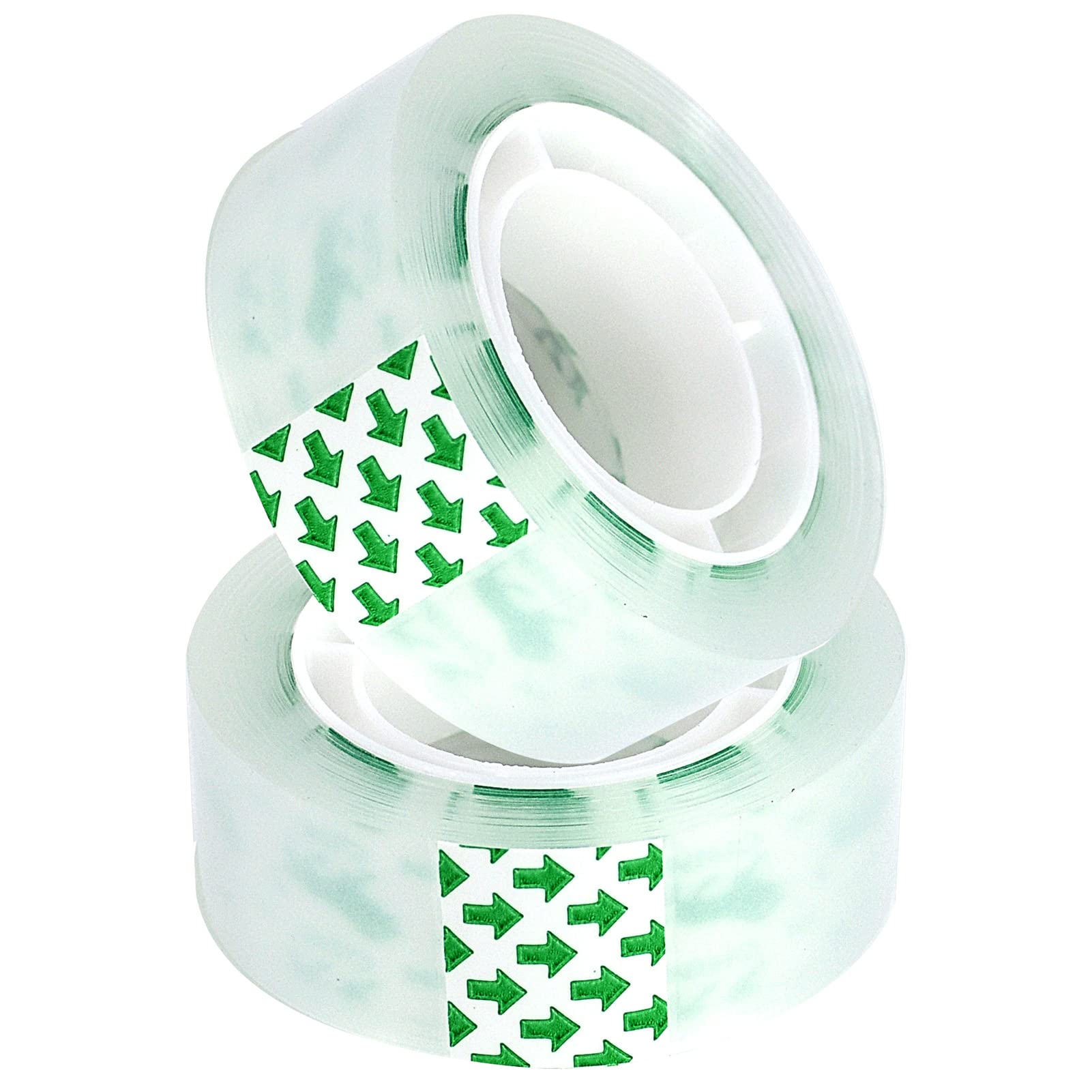 Zngou 2 Rolls Small Clear Tape, 18mm X 25m Sticky Packaging Tape for Schools Home Offices