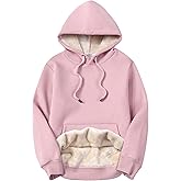 Yeokou Women's Winter Hoodies Pullover Sherpa Fleece Warm Heavyweight Sweatshirt