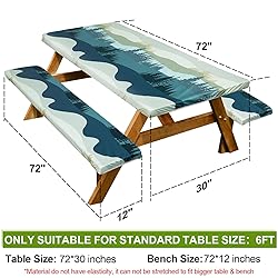 Picnic Table Cover with Bench Covers Camping