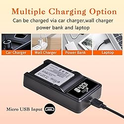 NB-4L Battery and LED Display Charger for Canon