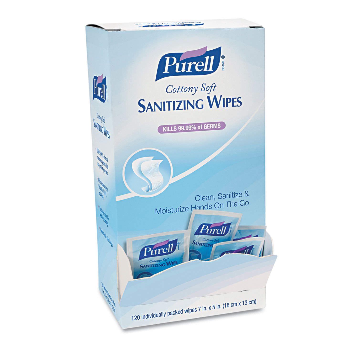 PURELL Cottony Soft Individually Wrapped Sanitizing Hand Wipes Free