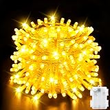 Dalugo 5M 50 LED Warm White Battery Fairy Lights IP65 Timer 6h Indoor Outdoor