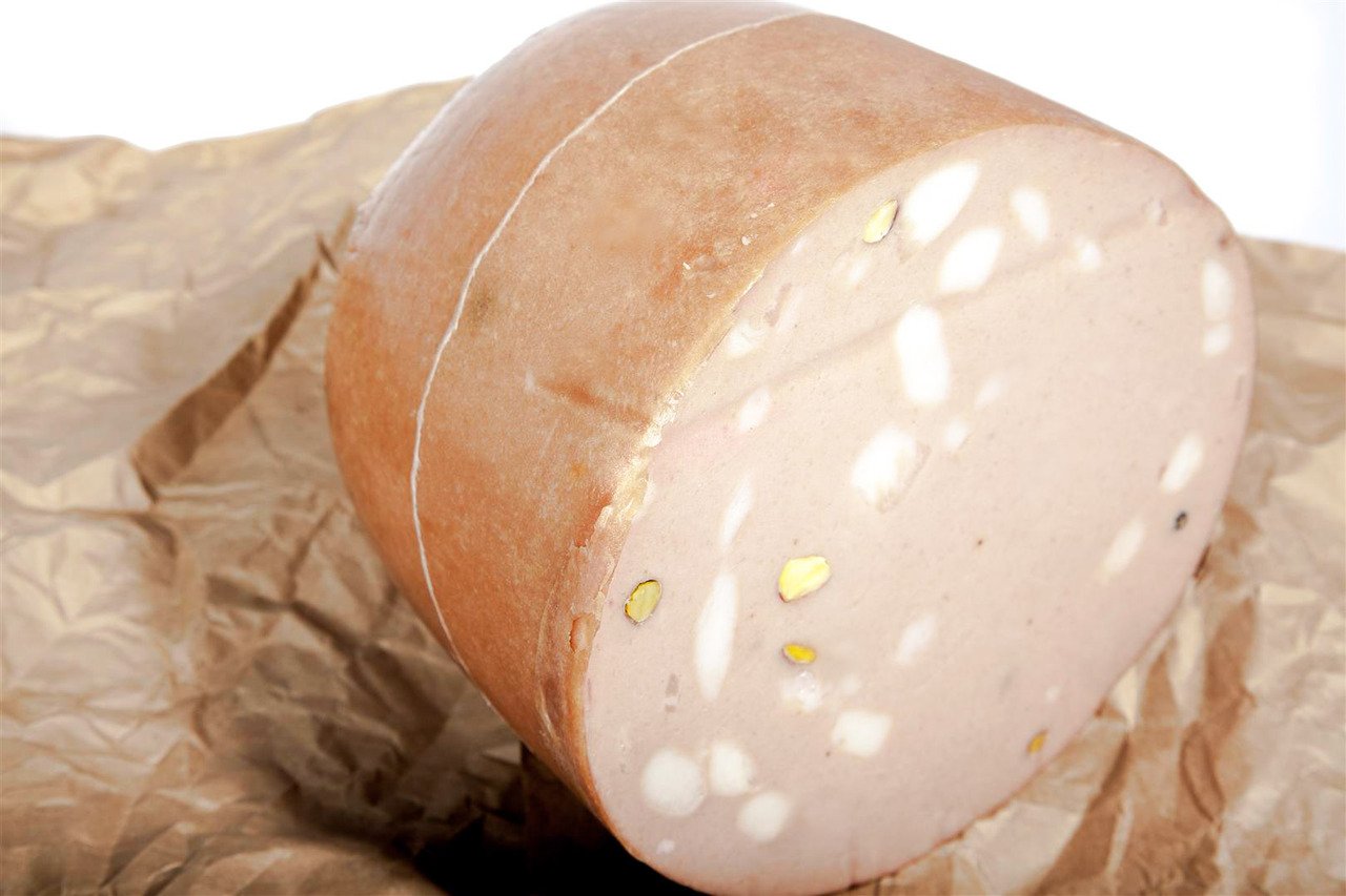 Levoni Mortadella with Pistachio Nuts No MSG, Imported from Italy Sliced by the Pound