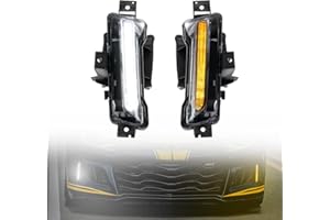 HAKA TOUGH LED Daytime Running Turn Signal Fog Lights for 2016-2020 Chevy Camaro ZL1/2016-2018 Chevy Camaro LT/2017-2018 Chevrolet Camaro LS RS DRL with Yellow Turning Signal Accessories, 2PCS