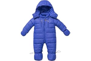 ZOEREA Infant Newborn Baby Hoodie Down Jacket Jumpsuit Pram Snuggly Snow Suit