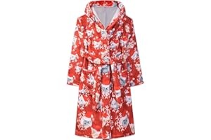 QPANCY Girls Robe Kids Bathrobes Soft Plush Fleece Pajamas Sleepwear