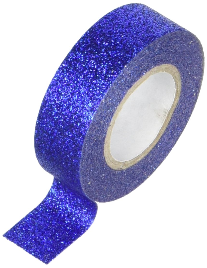 Best Creation Glitter Tape 15 mm x 5 m blue, Acrylic, Multicoloured, 5-Piece