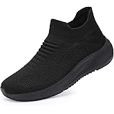 SHULOOK Womens Slip on Walking Shoes Comfort Lightweight Breathable Sock Shoe Non-Slip Mesh Casual Fashion Tennis Running Sneakers