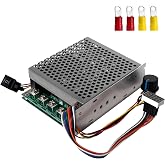 MAKERELE 60A Adjustable Digital Display PWM DC Motor Speed Controller | 60A Rated/100A Max/DC 10V-55V Brushed Motors Speed Regulator Switch Control, Compatible with 12V-48V Systems