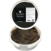 HalalEveryDay African Black Soap paste 16 oz - Made with pure Raw African Black soap - Free of all chemicals