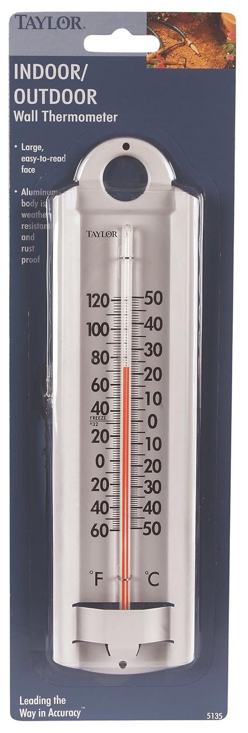 Taylor IndoorOutdoor Aluminum Wall Thermometer Amazon.co.uk Kitchen