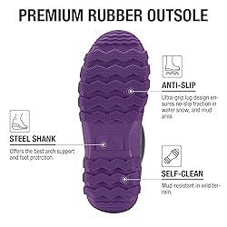 HISEA Women's Mid Calf Rain Boots Waterproof Rubber