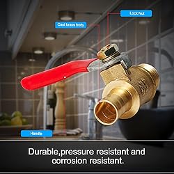 Aopin Ball Valve Brass G 1/4" Male x 10mm
